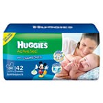 Huggies,  Pañal para Campeones Talla M Bolsa 42 Un