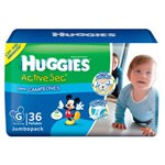 Huggies,  Pañal para Campeones Talla G Bolsa 36 Un